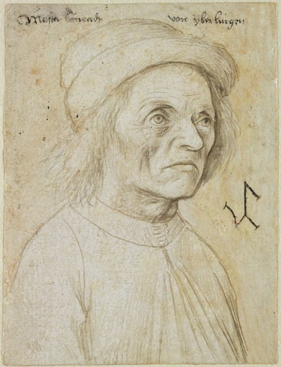 Portræt af Konrad Wurffel (sølvblyant på papir) af Hans Holbein the Elder