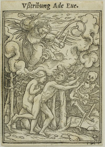 Adam og Eva drevet ud af Paradis af Hans Holbein the Younger