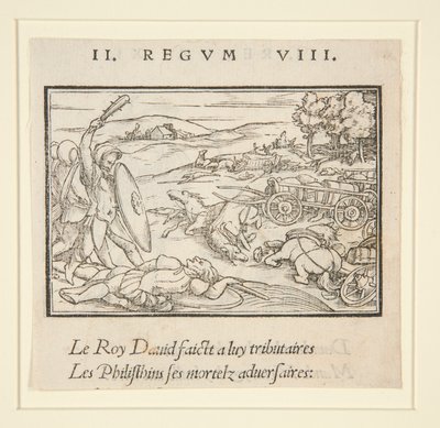 David undertrykker sine fjender (rekto); David og Uriah (verso) af Hans Holbein der Jüngere