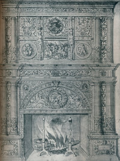 Tegning af skorstensstykke, c1537 af Hans Holbein der Jüngere