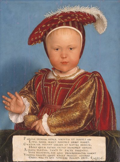 Edward, prins af Wales, senere kong Edward 6. af Hans Holbein the Younger