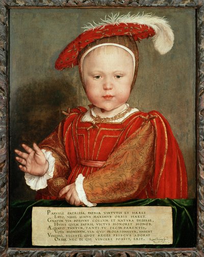Edward VI som barn (maleri på træ) af Hans Holbein the Younger