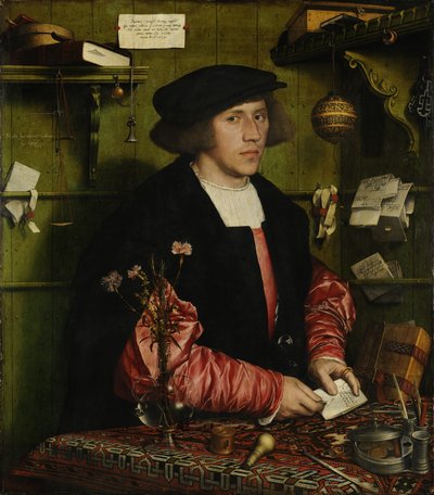 Tysk: Der Kaufmann Georg Gisze Købmanden Georg Gisze af Hans Holbein the Younger