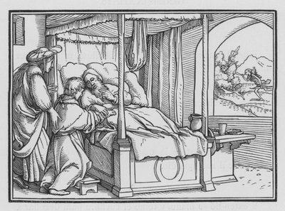 Jakob bedrager sin Fader og opnår velsignelsen, 1. Mosebog XXVII, 21 af Hans Holbein der Jüngere
