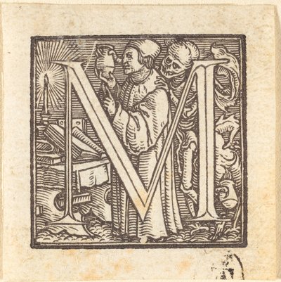 Bogstav M af Hans Holbein der Jüngere