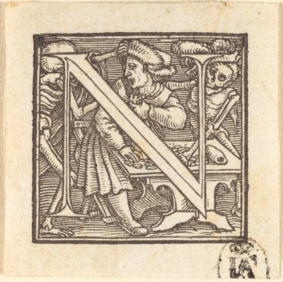 Bogstav N af Hans Holbein der Jüngere