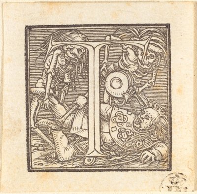 Bogstav T af Hans Holbein der Jüngere