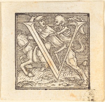 Bogstav V af Hans Holbein der Jüngere