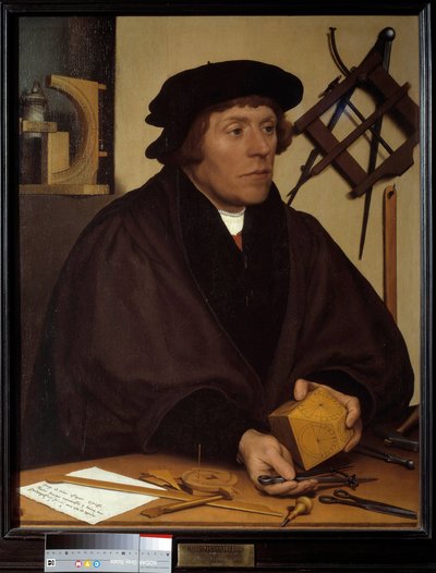Portræt af Nicolas Kratzer (1487-1550) astronom af Henrik VIII. Maleri af Hans Holbein den Unge (1497-1543). 16. århundrede. Svag. 0,83x0,67 m. af Hans Holbein der Jüngere