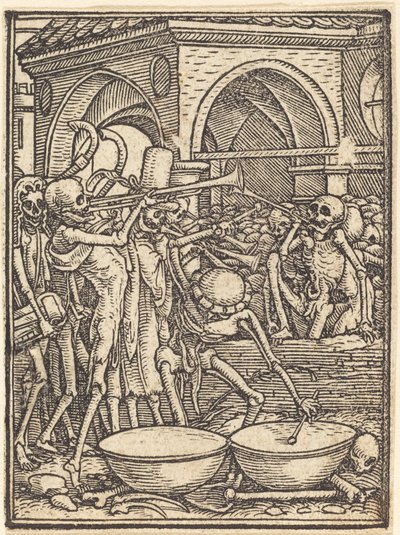 Skeletter, der spiller musik af Hans Holbein the Younger