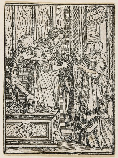 Grevinden fra »Dødens dans« (Lyon), 1538 af Hans Holbein the Younger