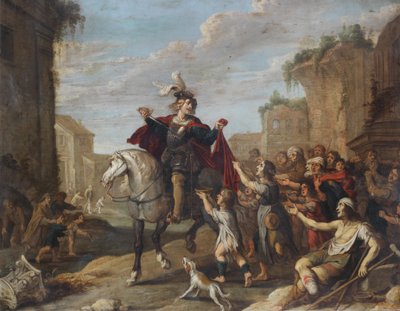 Sankt Martin deler sin kappe af Hans Jordaens III