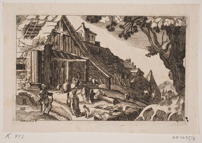 Landskab med den hellige familie og de hellige tre konger af Hans Jørgen Kirksteen
