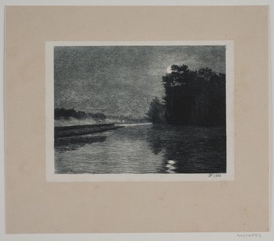 Landskab. Måneskin af Hans Julius Fæster