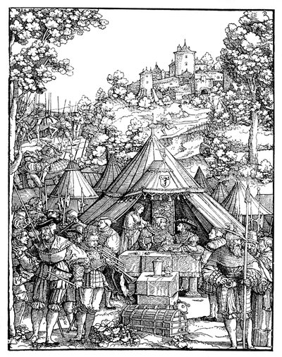 Charles V i en militærlejr af Hans Leonard Schaufelein