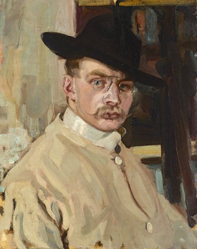 selvportræt af Hans Lesker