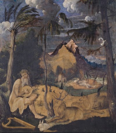 Orpheus Among the Animals, 1519 (tempera på lærred) af Hans Leu