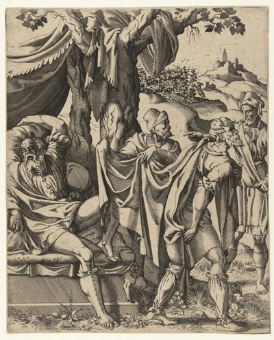 Noas drukkenskab af Hans Liefrinck (I) (attributed to)