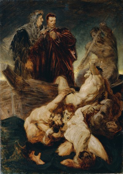 Dante og Virgil i Infernoet af Hans Makart