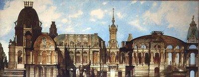 Design til et arkitektonisk projekt af Hans Makart