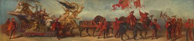 Udkast til festoptoget i 1879 – Jernbanearbejderne af Hans Makart