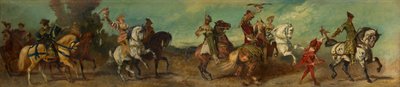 Udkast til festoptoget 1879 - Falkejagten af Hans Makart