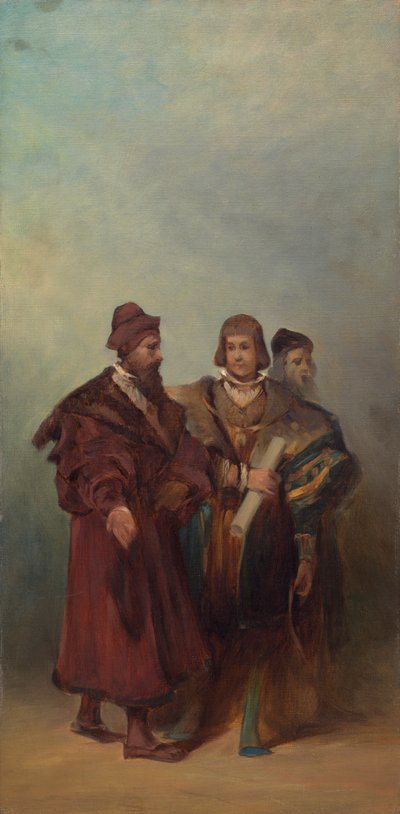 Udkast til festoptoget i 1879 - Tre maskinbyggere af Hans Makart