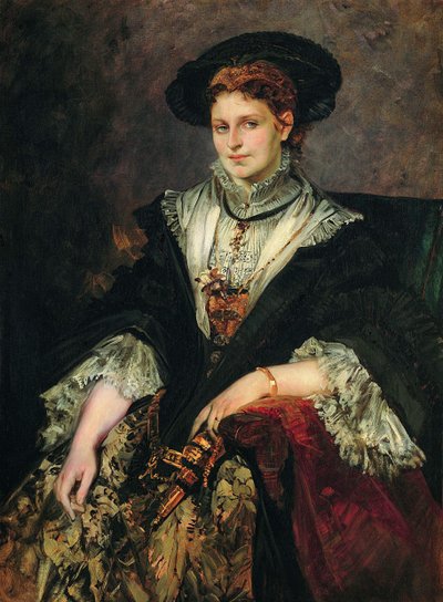 Portræt af Bertha von Piloty, 1872-1873 af Hans Makart