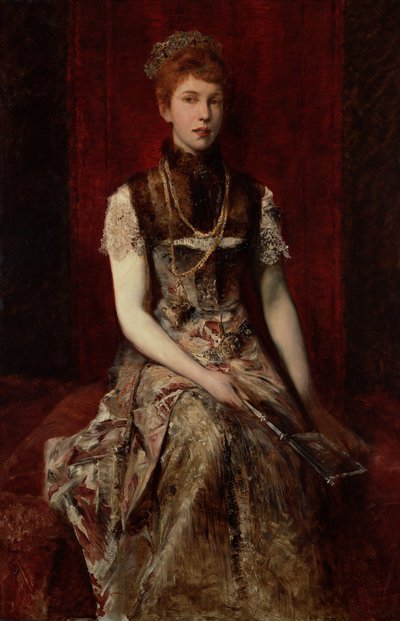 Portræt af Dora Fournier-Gabillon, ca 1879 af Hans Makart