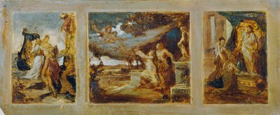 Skitse til en triptykon med mytologiske scener af Hans Makart