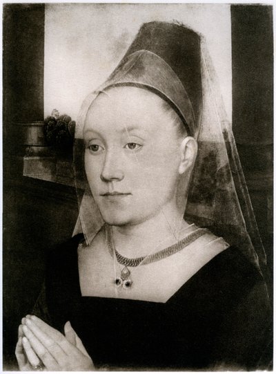 Barbara Van Vlaenderbergh, hustru til Guillaume Moreel, c1480, 1927 af Hans Memling