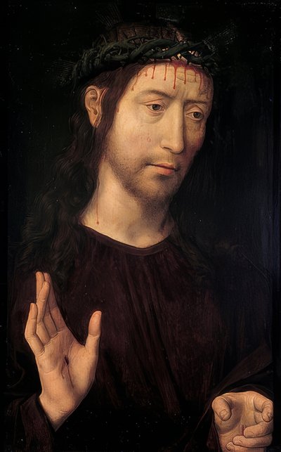 Den lidende Kristus. 1480-90 af Hans Memling