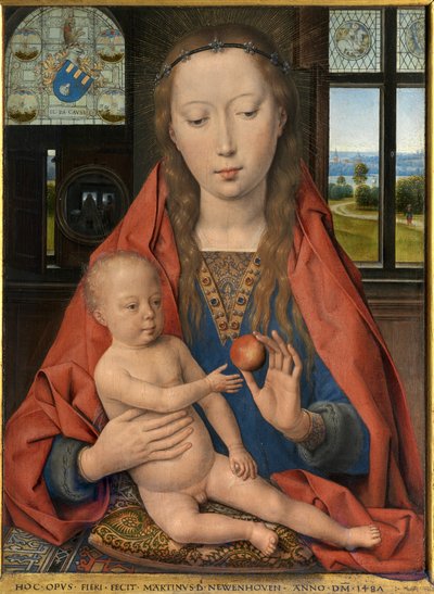 Detalje af Maarten van Nieuwenhoves Diptykon af Hans Memling