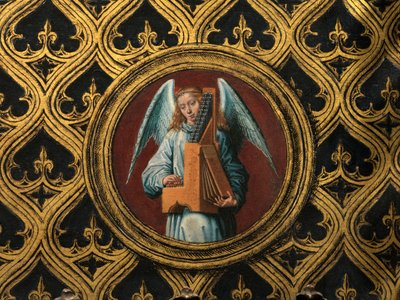 Detaljer om relikviet af Saint Ursula af Hans Memling