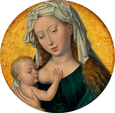Jomfru Maria ammer Kristusbarnet af Hans Memling
