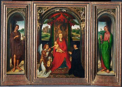 Johannesaltaerchen, lille alter for de hellige Johannes Døber og Johannes Evangelist (maleri på akacietræ) af Hans Memling