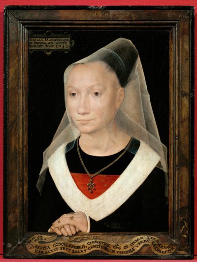 Portræt af en ung kvinde (gispende) af Hans Memling