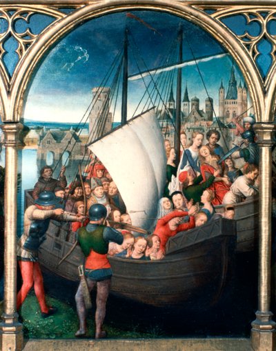 Sankt Ursula-helligdommen, martyrium, 1489 af Hans Memling
