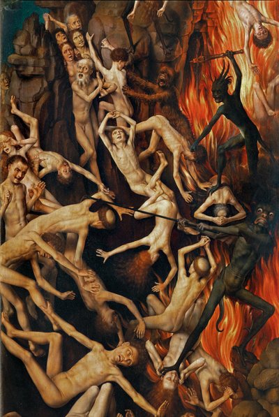Triptykon med den sidste dom, højre skodde (olie på træ) af Hans Memling