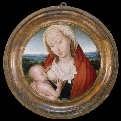 Jomfru og barn, ca. 1475-80 (olie på træ) af Hans Memling