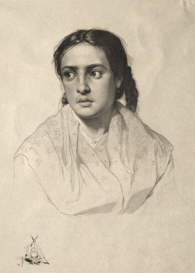 Hoved af en pige, 1870. af Hans Meyer