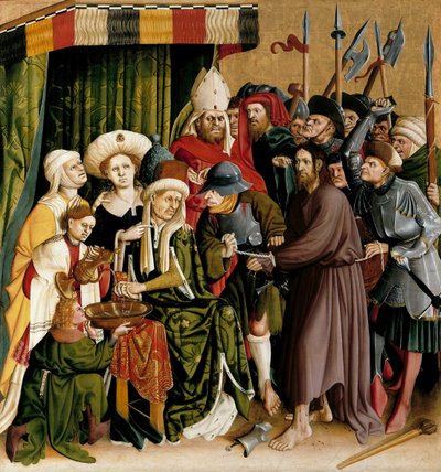 Kristus før Pilatus. Wurzach-alterets vinger, 1437 af Hans Multscher