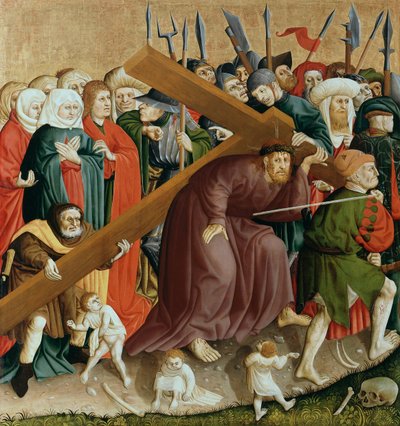 Kristus bærer korset. Wurzach-alterets vinger, 1437 af Hans Multscher