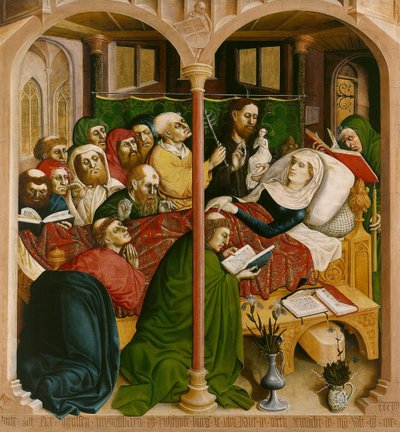 Marys død. Wurzach-alterets vinger, 1437 af Hans Multscher
