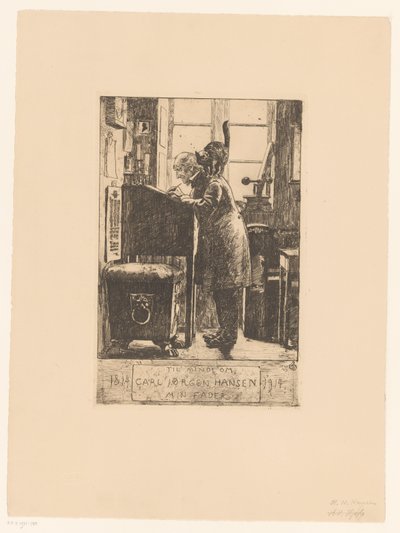 Vader van de kunstenaar Til minde om, Carl Jorgen Hansen, min fader / 1814 1914 af Hans Nicolai Aksel Hansen