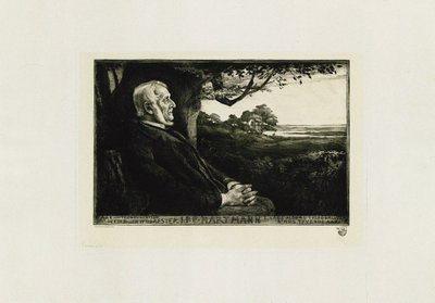 Portræt af komponisten John Peter Emily Hartmann 1805-1900, af Hans Nikolaj Hansen