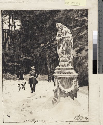 Vinter. Fredensborg slotspark af Hans Nikolaj Hansen
