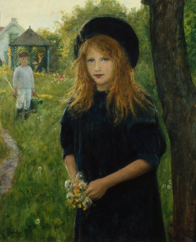Pigeportræt (maleri) af Hans Olaf Heyerdahl