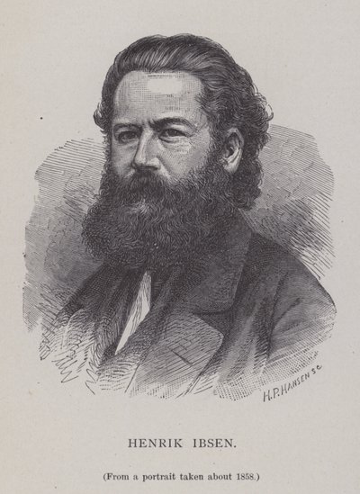 Henrik Ibsen, norsk dramatiker, teaterdirektør og digter af Hans Peter Hansen