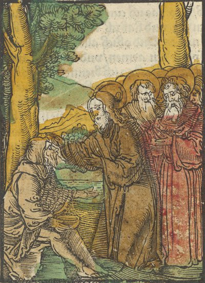 Kristus helbreder de blinde, fra Das Plenarium, 1517. af Hans Schäufelein the Elder